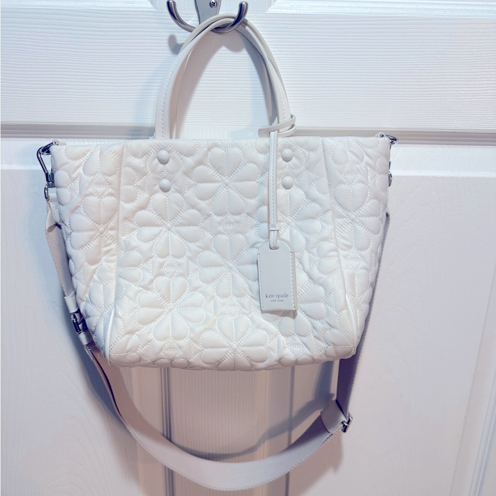 KATE SPADE quilted white bag NWOT